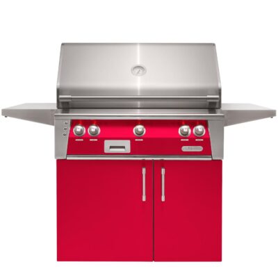 Alfresco ALXE 36-Inch Natural Gas Grill With Rotisserie – Raspberry Red – ALXE-36C-NG-S3027