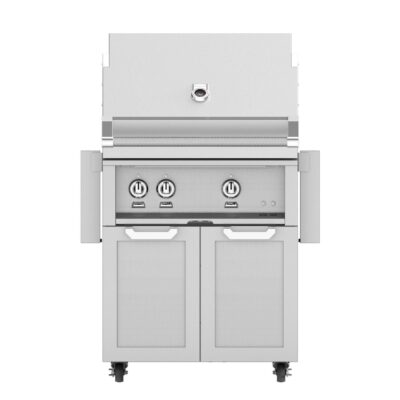 Hestan 30-Inch Natural Gas Grill W/ All Infrared Burners & Rotisserie On Double Door Tower Cart – Steeletto – GSBR30-NG-SS