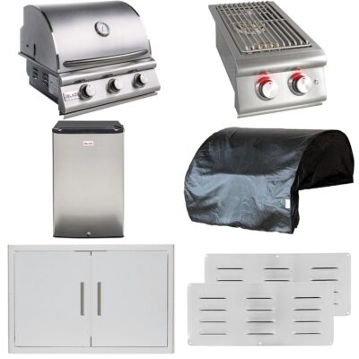 Blaze Prelude LBM 7-Piece 25-Inch Propane Outdoor Kitchen Package – BLZ-3LBM-LP-7PC-SC