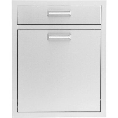 BBQGuys Signature 20-Inch Stainless Steel Single Drawer With Roll-Out Trash & Recycling Bin Combo – Contempo