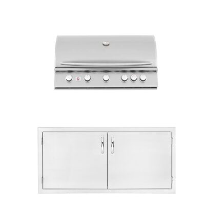 Summerset Sizzler 40-Inch Natural Gas Outdoor Kitchen Package w/ Double Access Door – SIZ40-NG-SSDD-PROMO