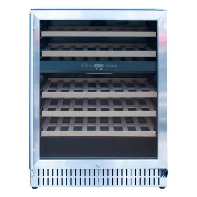 American Made Grills 24-Inch Outdoor Rated Dual Zone Wine Cooler – AMG-RFR-24WD