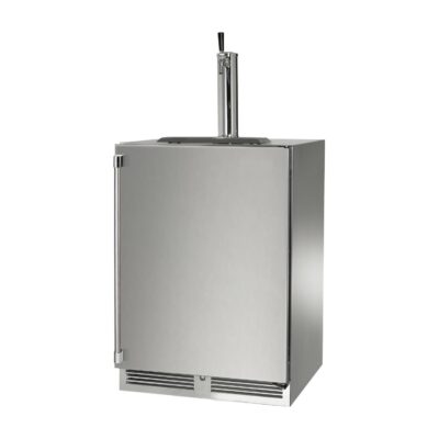 Perlick 24-Inch Signature Series Stainless Steel Single Tap Outdoor Beverage Dispenser – Right Hinged – HP24TO-4-1R-1