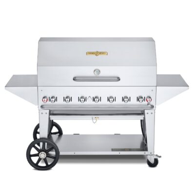 Crown Verity 48-Inch Mobile Propane Grill Pro Package – 50-100 Lb Tank – CV-MCB-48-SI 50/100-PRO