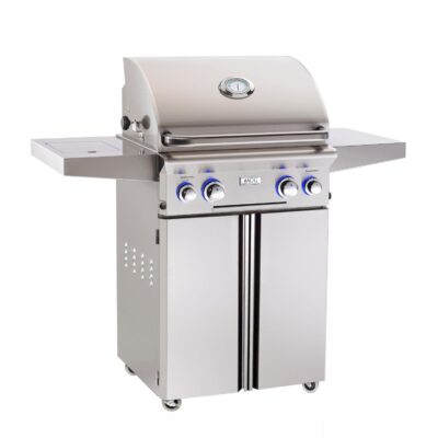 American Outdoor Grill L-Series 24-Inch 2-Burner Propane Gas Grill W/ Rotisserie & Single Side Burner – 24PCL