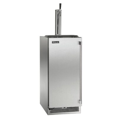 Perlick 15-Inch Signature Series Stainless Steel Outdoor Beverage Dispenser w/ Door Lock – Left Hinged – HP15TO-4-1LL-1