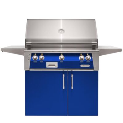 Alfresco ALXE 36-Inch Natural Gas Grill With Rotisserie – Ultramarine Blue – ALXE-36C-NG-S5002