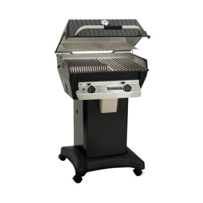 Broilmaster R3BN Infrared Combination Natural Gas Grill On Black Cart