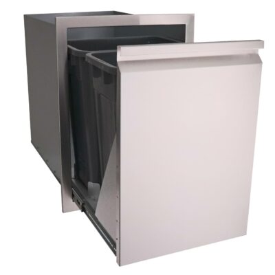 RCS Valiant Series 20-Inch Roll-Out Stainless Steel Double Trash / Recycling Bin – VTD2