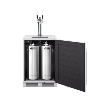 Zephyr Presrv 24 Inch Outdoor Kegerator & Beverage Cooler Triple Tap w/ Line Cleaning Kit – PRKB24C01AS-OD