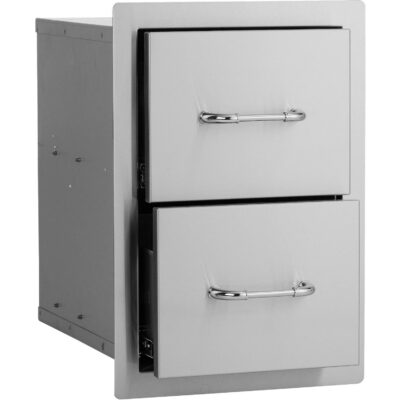 Bull 15-Inch Stainless Steel Double Access Drawer – 56985