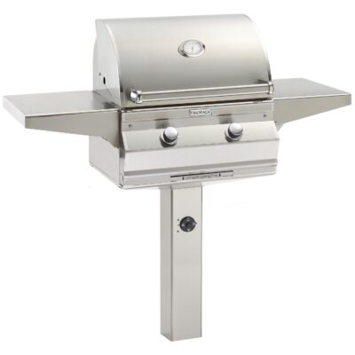 Fire Magic Choice C430S 24-Inch Propane Gas Grill With Analog Thermometer On In-Ground Post – C430S-RT1P-G6