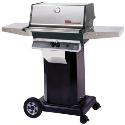 MHP TJK2 Propane Gas Grill With SearMagic Grids On Black Cart